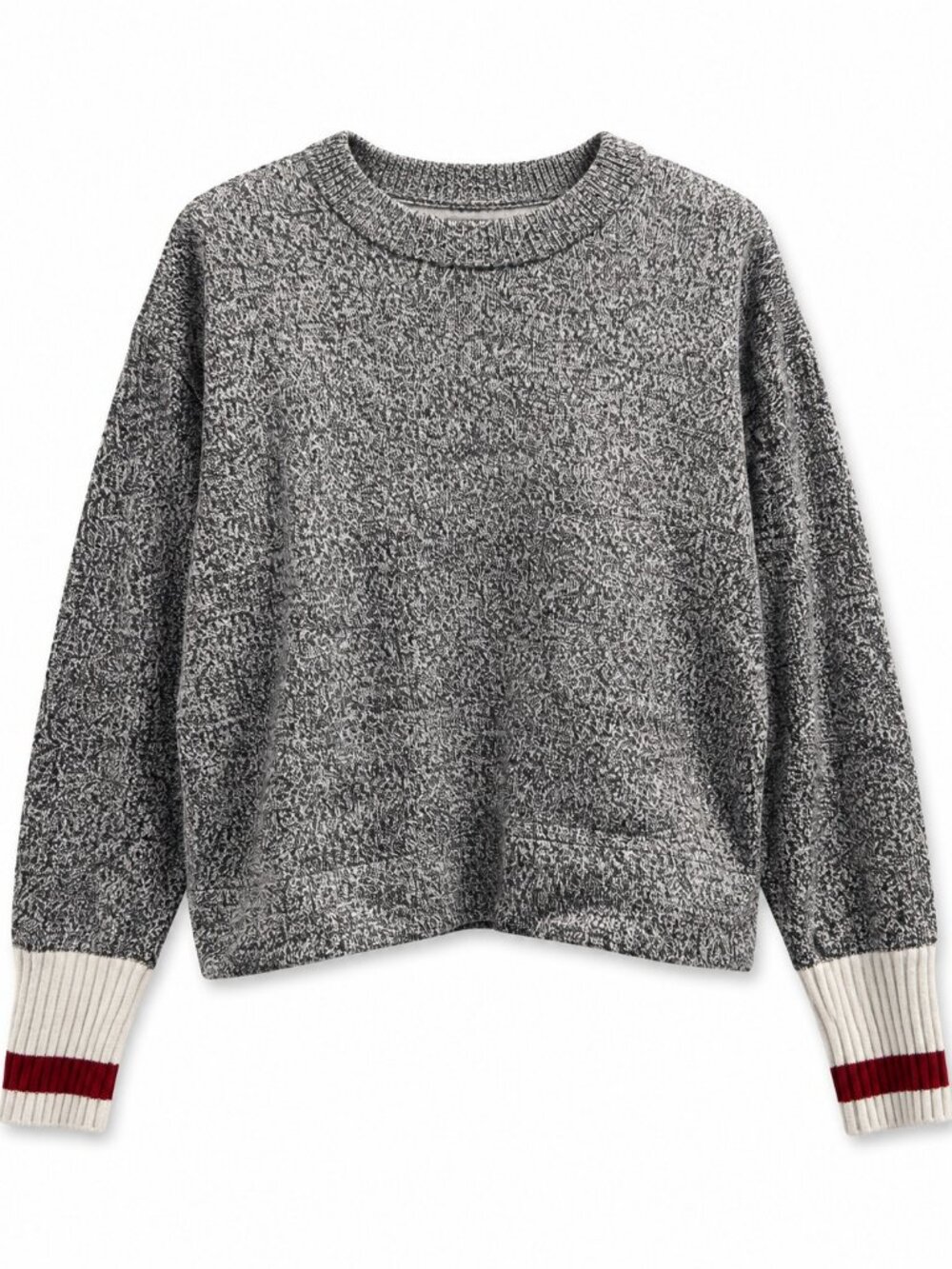 Roots Cabin Gray Contrast Cuff Pullover - Size XS